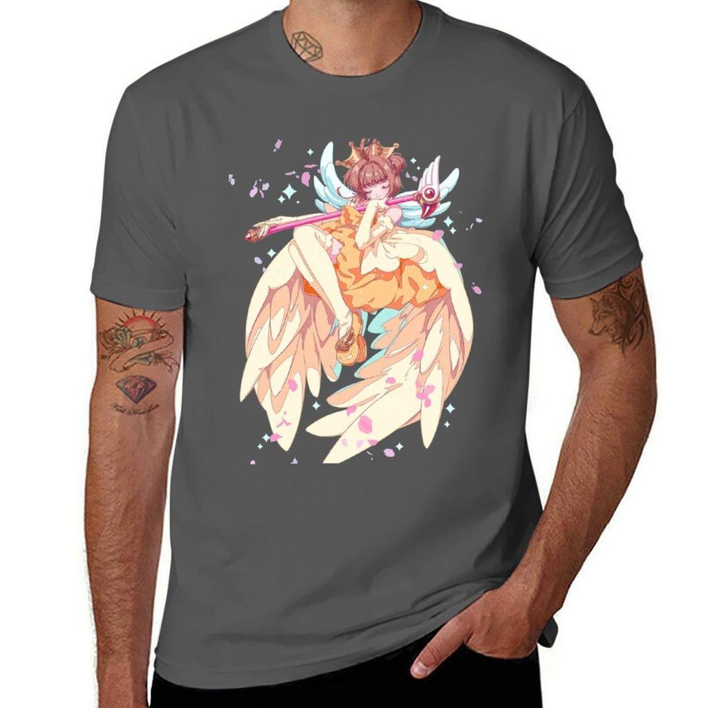 Cardcaptor Sakura The Angel Queen Tshirt Basic Solid Tee For Daily Use