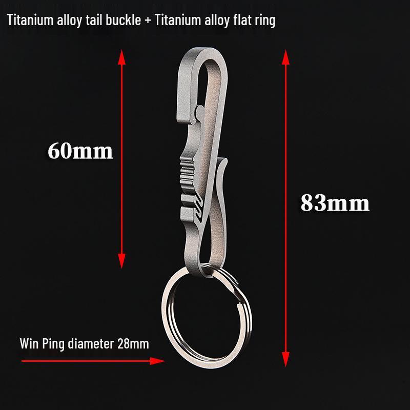 Titanium Phoenix Tail Quick Release Keyring & Backpack Buckle