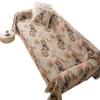 Sofa Towel Anti-cat Scratch Jacquard Coffee Annual Ring Geometric Household Tassel Thick Sofa Blanket