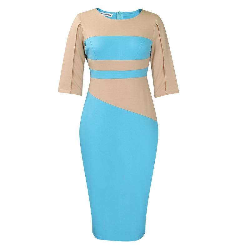 

Large size women s clothing new fashion color matching hip skirt large size dress XXXL