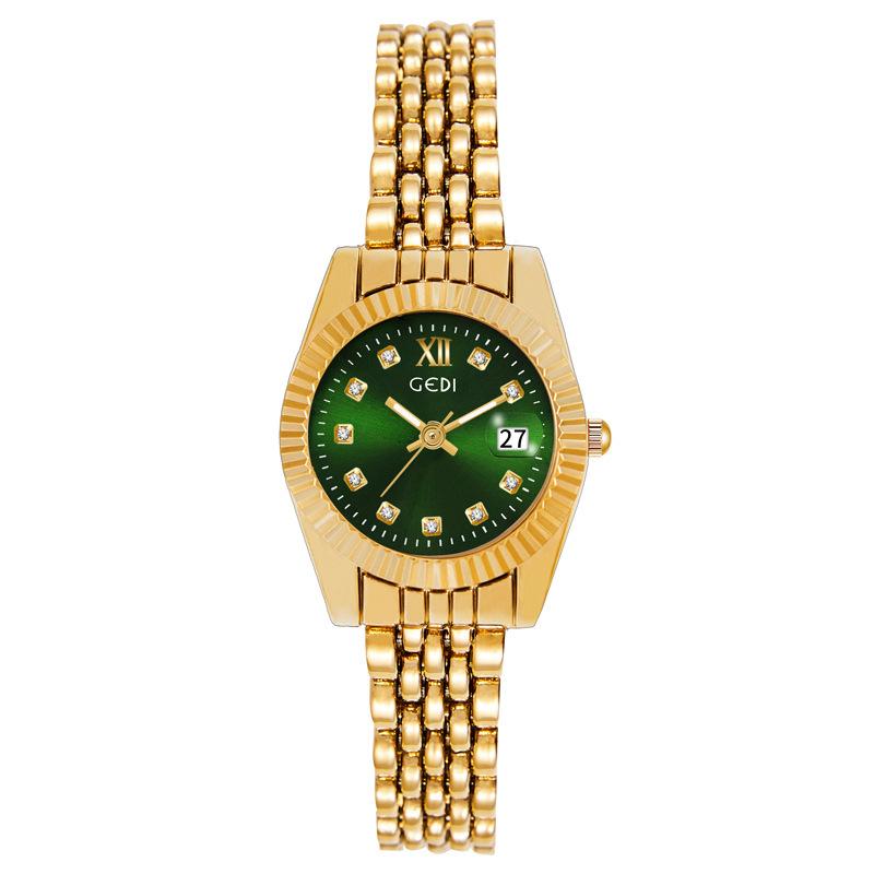 Premium Log Type Women'S Watch Light Luxury Niche Calendar Steel Belt Waterproof Watch Women'S Business Quartz Watch