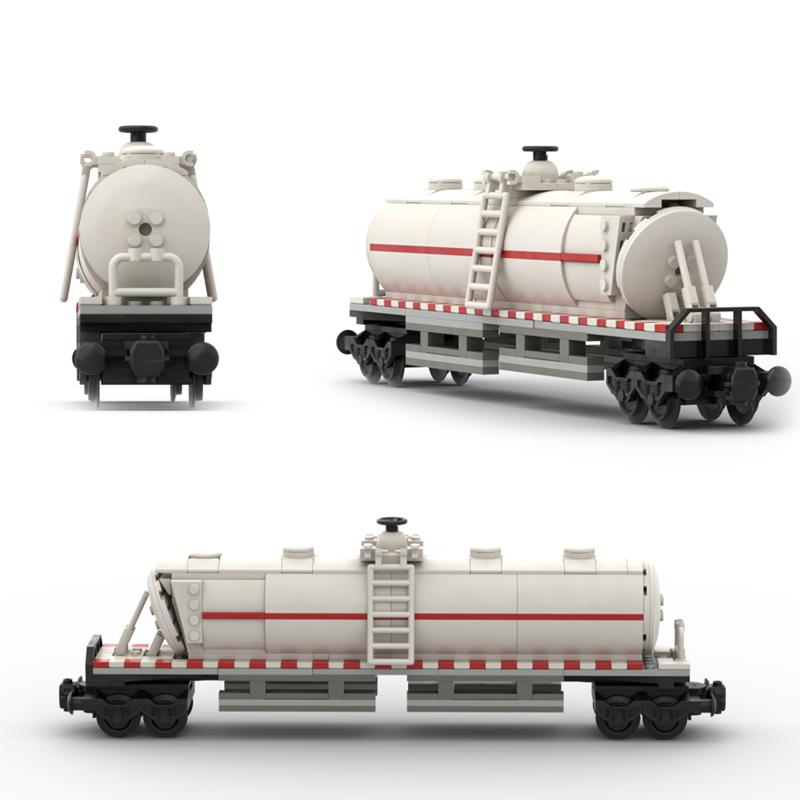 Kreative DIY-Expertenideen Tankwagen Zug MOC Öltanker Eisenbahnsystem Express Bausteine Stadtserie Waggon Baustein Spielset Spielzeug Spielsets