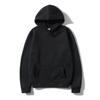 Herbst/Winter Unisex Plus Samt Dick Einfarbig Lockerer Hoodie