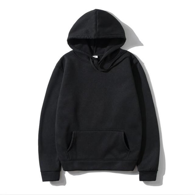 Herbst/Winter Unisex Plus Samt Dick Einfarbig Lockerer Hoodie
