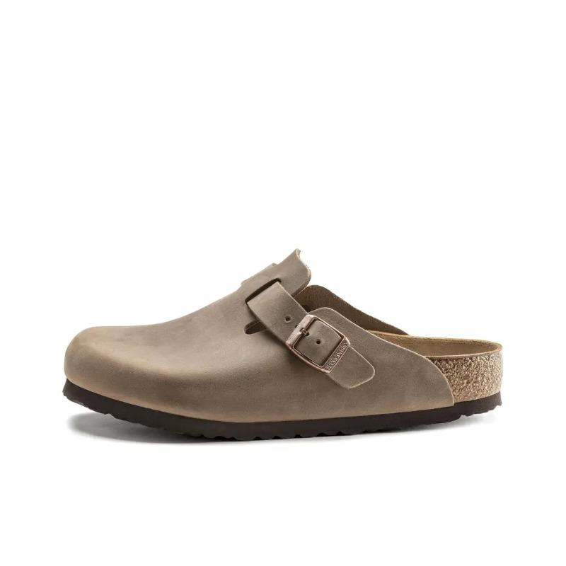 Birkenstock Boston Unisex Oiled Leather Soft Sole Slip On Clogs Brown Regular Fit 0960811