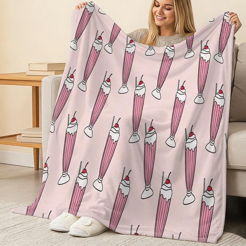 Cozy Flannel Blanket – Lightweight, Soft & Adorable Design for Home, Ideal for Sofa Napping, Bay Window Decoration, Christmas & Halloween