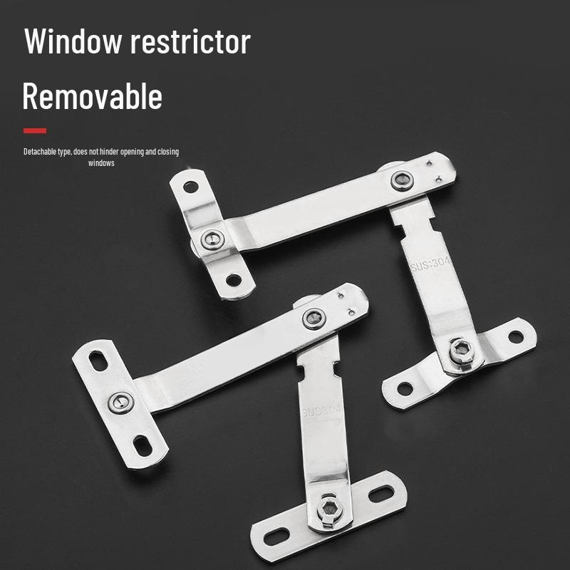 Aluminum Alloy Casement Window Wind Stopper with Stainless Steel and Plastic Elements