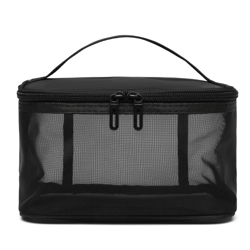 Cosmetic Bag Nylon Makeup Bag Single/Double Layer Cosmetic Bag Large Capacity Toiletry Storage Bag for Travel Portable