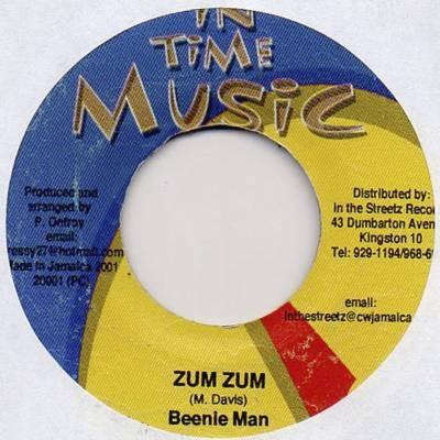 7inch Record BEENIE MAN - Zum Zum NONE In Time Music 2002 Jamaica Reggae, Ska & Dub Used