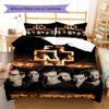 Rammstein Band Pattern Bedding,Quilt Set Quilt Cover Pillowcase Home Birthday Gift (1 * Duvet Cover + 2 * Pillowcase, Without Core)