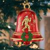 Yousheng Big Foot Christmas Bell Ornament Metal Bell Christmas Tree Hanging Pendant Holiday Stocking Stuffers Gifts for Big Foot Lovers
