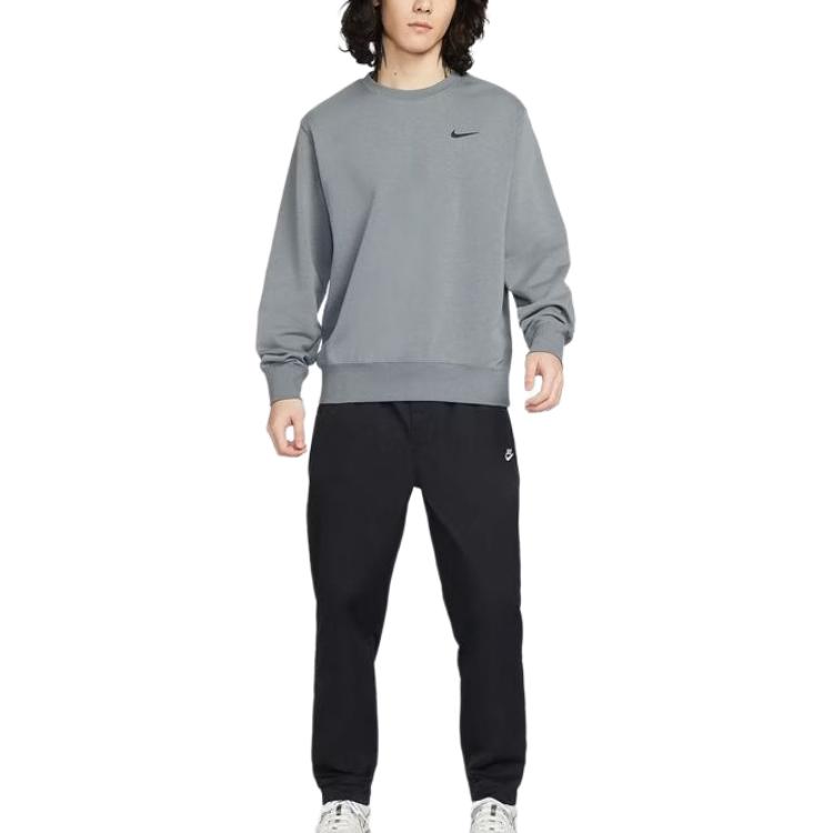 Nike Sweatshirts Men's Dark Gray Crew Neck Moderate Regular IR0104-084