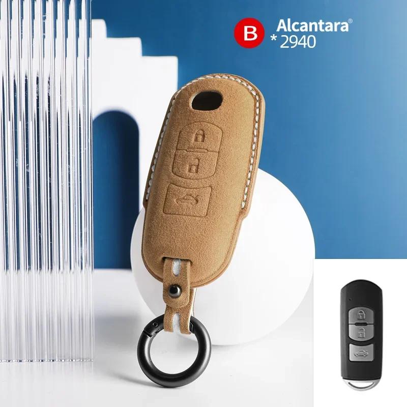 

Interior Mouldings Alcantara Suede Car Key Case Cover For Mazda CX50 CX60 CX90 2 3 5 6 CX3 CX5 CX7 CX9 CX8 Keychain Remote Prote