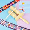 Child Toddlers Music Parts Wooden Environmental Double-Tone Tube Maracas Percussion Musical Instrument Children Gift With Stick