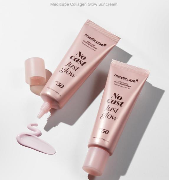 MediCube Collagen Glow Sunscreen 50ml – Radiant Makeup Base Sun Cream