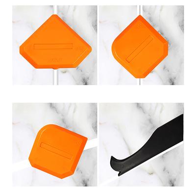 4Pcs Window Door Silicone Sealant Spreader Caulking Tool Kit Spatula Scraper Cement Caulk Removal Tool Finishing Sealant Grout