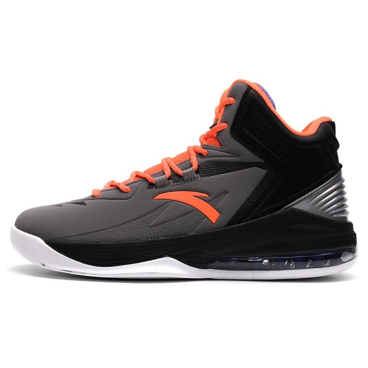 New ANTA Basketball Collection Basketball Shoes Men High Top Black/Gray/Orange 91631101-4