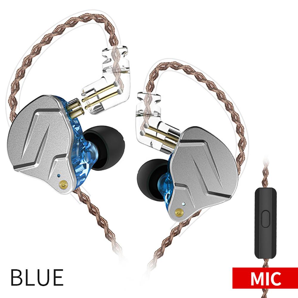 KZ ZSN Pro 3.5mm Wired Earphone With Microphone 1DD+1BA Hybrid Driver Technology In-Ear Hifi Headphones Metal Earbuds Noise Reduction Headset.