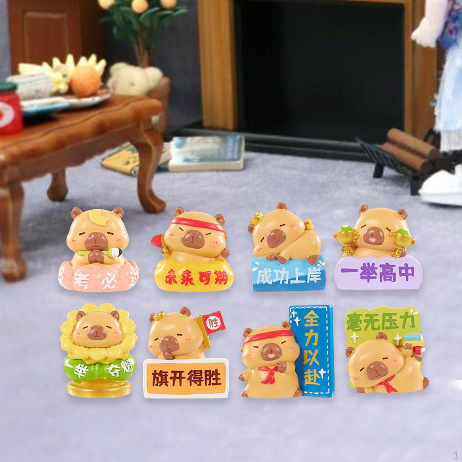 8Pcs Capybara Figures Collectible Toy for Children Boys Girls Kids Adults