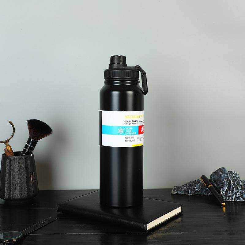 Sports Pot 304 Stainless Steel Vacuum Thermos Cup Portable Outdoor Handle Pot, Cycling Sports Kettle