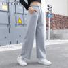 Baby Girls Cargo Pants for Teens Casual Solid Kids Cotton Trousers Children Wide Leg Pants Teen Girls Clothing for 3-16 Years