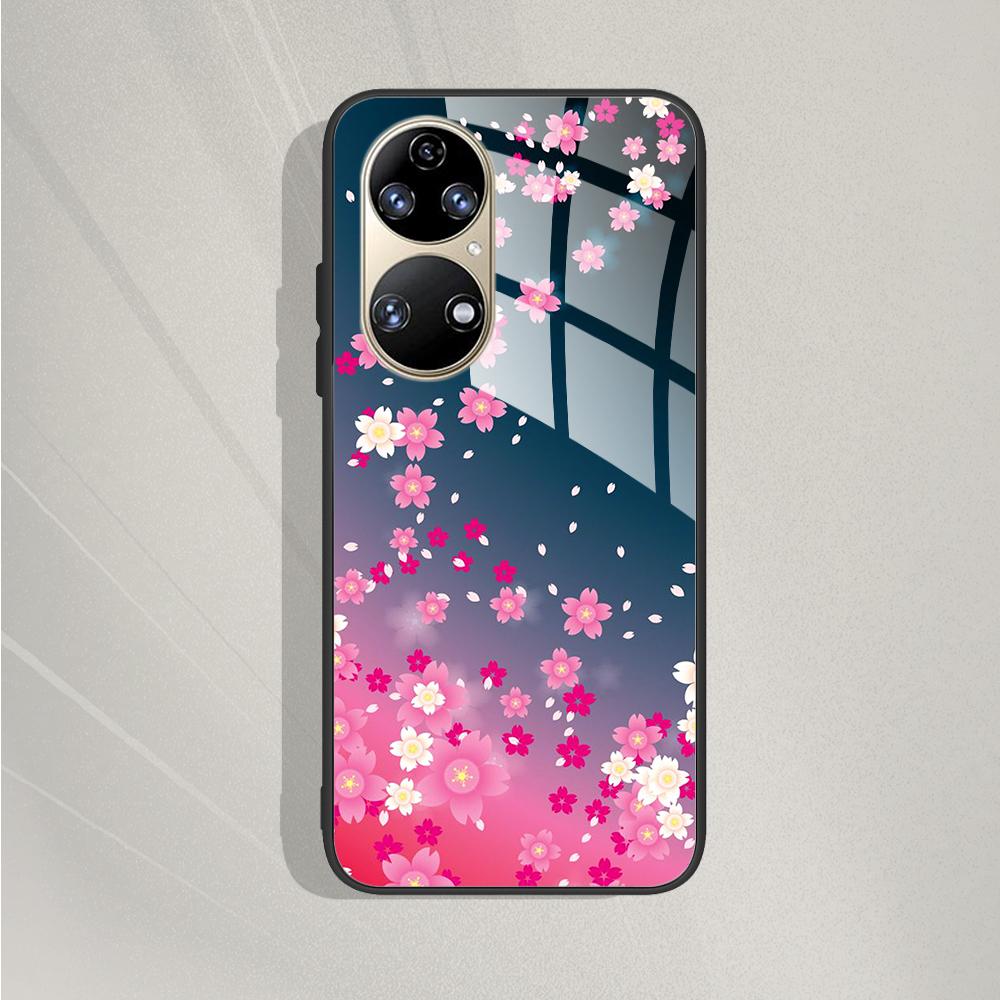 Pro Huawei P50 Pro Pouzdro P50E P 50 Luxusní tvrzené sklo Kryt telefonu Pro Huawei P50 Zadní kryt Módní ochranné TPU Coque P50Pro