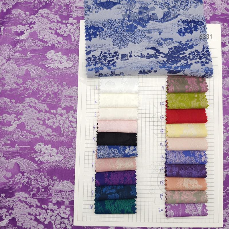 Țesătură Nouă Cheongsam Satin Brocart Chinezesc Peisaj