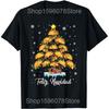Tacos Christmas Tree Funny Xmas Foodie Mexican T Shirts Unisex Cotton Humor Streetwear Tee Shirt Short Sleeve Unisex Loose Clothing