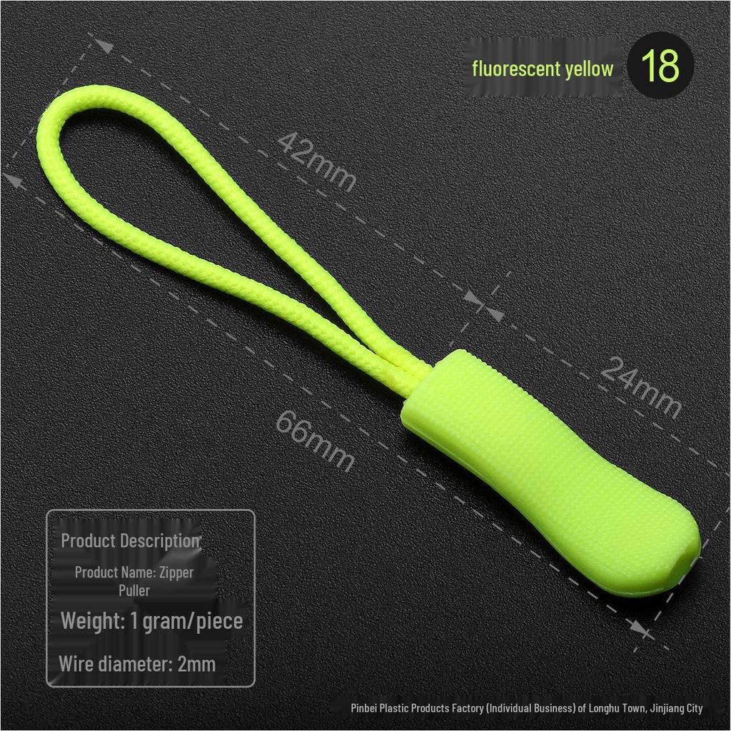 Black Caterpillar Zipper Pull: Popular Luggage Tail Rope Cord