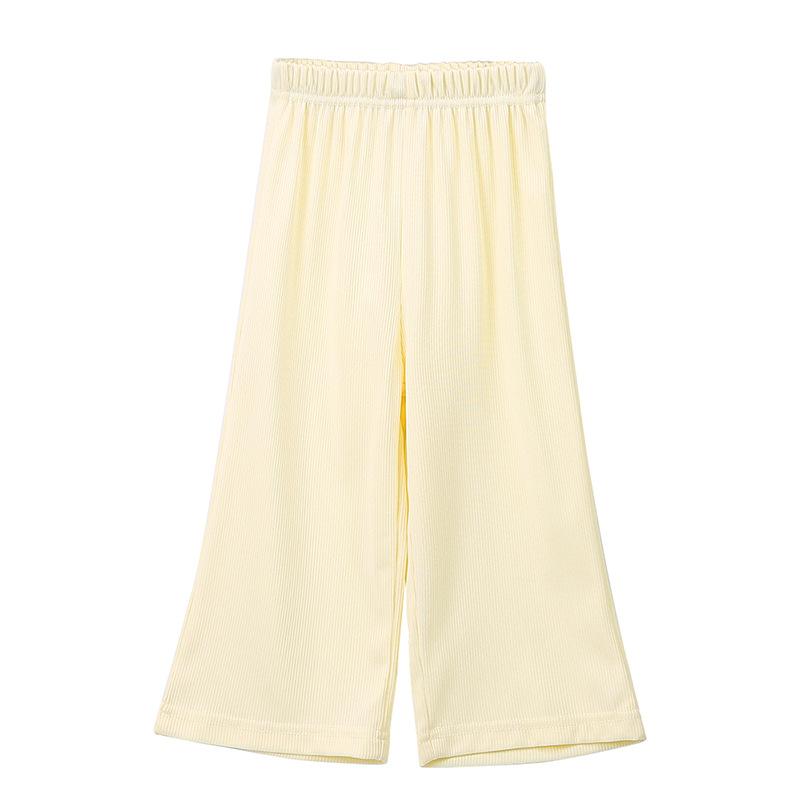 Summer Girls' Baby Ice Silk Set Girls' Baby Summer Loose Sleeveless Vest Top Pants Two-piece Set