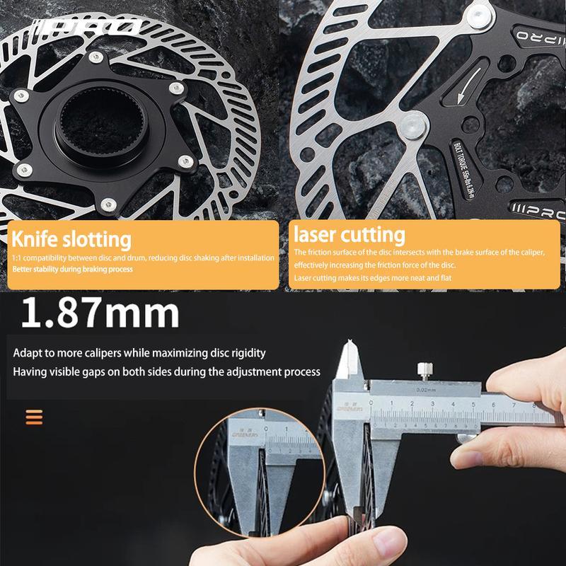 IIIPRO 6-Bolt Centerlock Ultra-Light Disc Brake Rotor with Heat Dissipation for MTB Road Bike 140mm/160mm High-Performance Brake