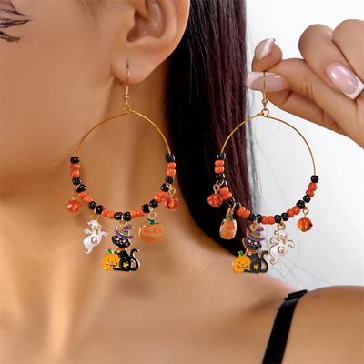 Halloween Earrings for Women, Dangle Earrings Spider  Skeleton Pumpkin   Spooky Earrings Cute Unique Halloween Party Jewelry Accessories