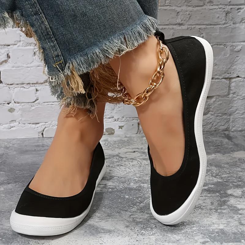 Black Canvas Casual Comfortable Lightweight Classic Convenient Fashionable Breathable Wear-resistant Soft Sole Canvas Sports Shoes