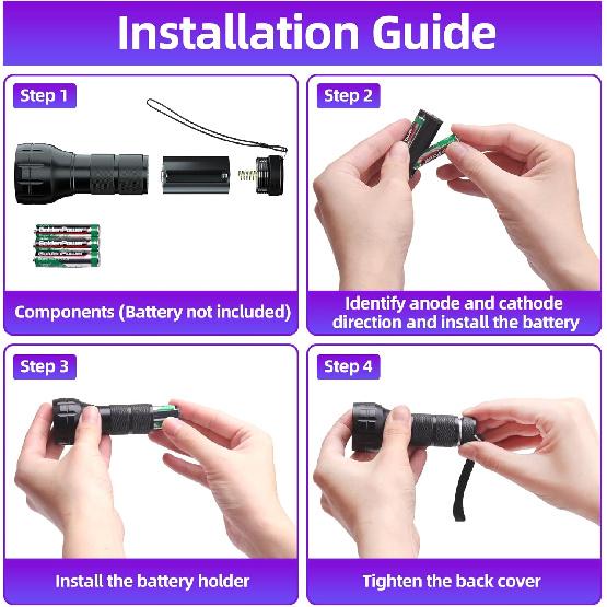 COSOOS Air Conditioner Leak Detector Tool, AC Leak Detector Kit, UV Light For AC UV Dye Leak Detection, Oil Dye Leak Detector With Protective Glasses