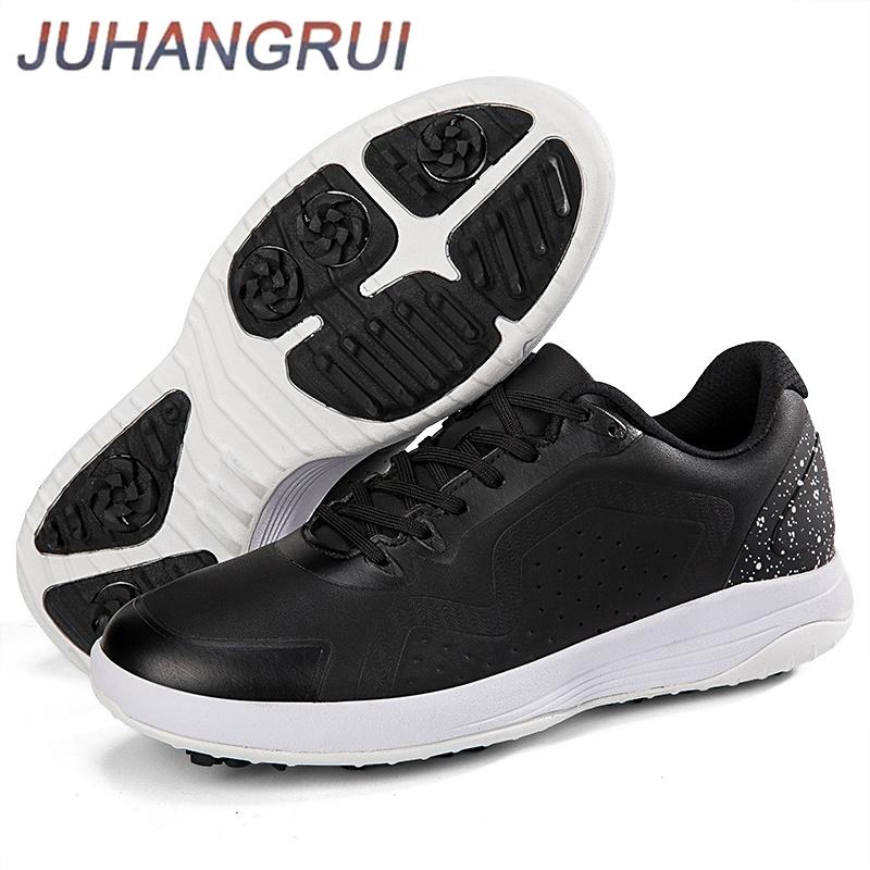 

Men s Golf Shoes Non-slip Grab Nail Golf Sneakers Microfiber Leather Shoes Waterproof Outdoor Sports Lace-up Golf Training Shoes 36