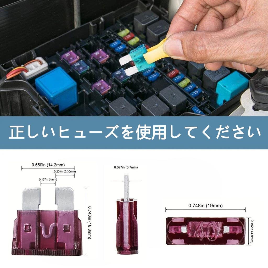 Car Fuse Kit, 100 Pieces Flat Fuse Fuse Set, Replacement,