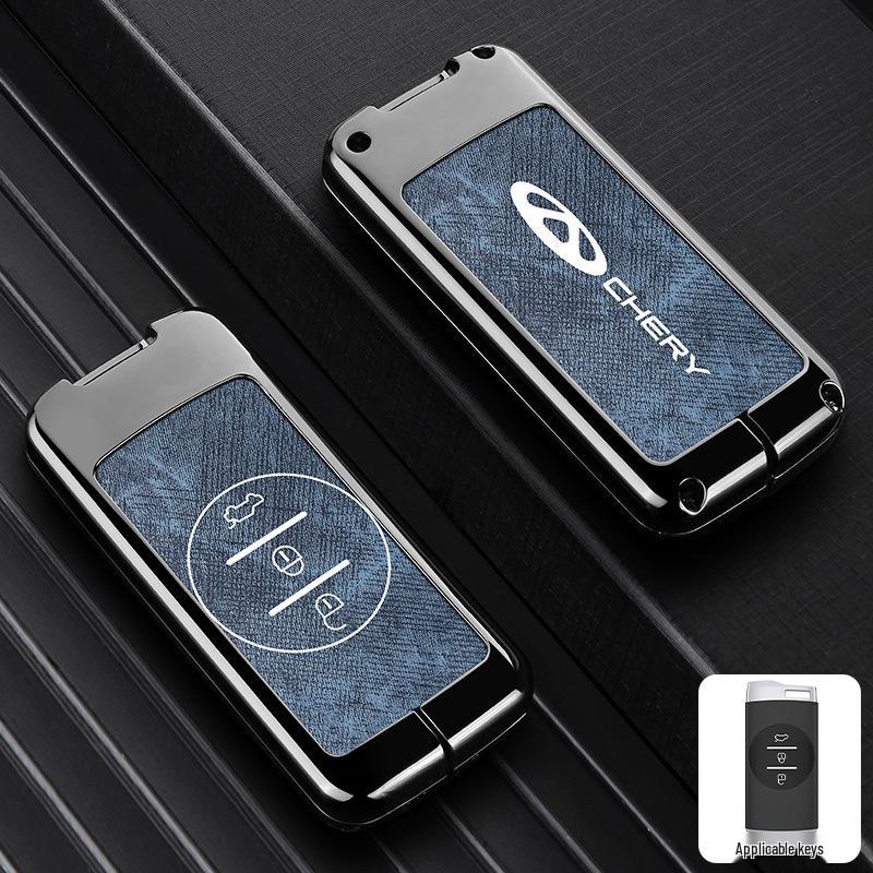 Zinc Alloy Key Shell Covers for Chery, Tiggo 8, 7 Plus - Full Coverage, 5x Anti-Drop Protection
