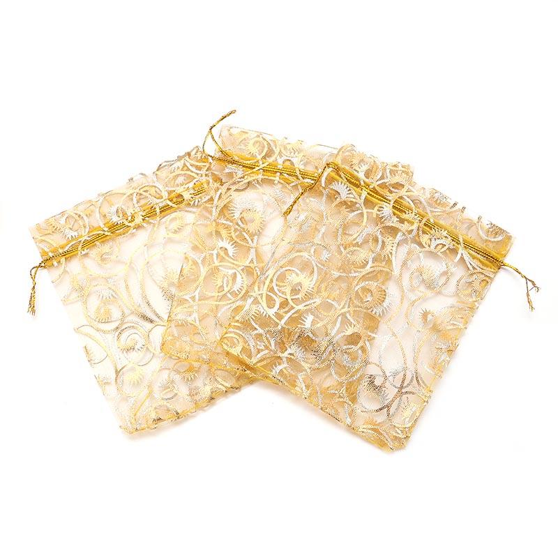 10Pcs Single Color Wedding /Ornament/Gift Wrap Yarn Bag Organza Bags Tulle Drawstring Bag Jewelry Pouches Packing Wholesale