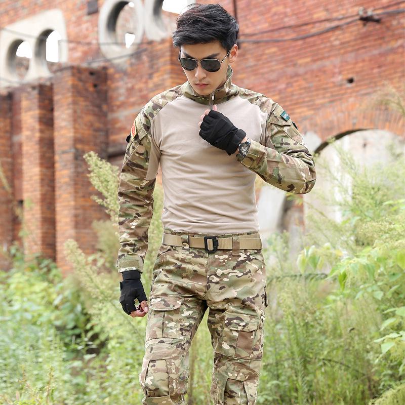 

Тактический тренировочный костюм камуфляжной расцветки «Питон» - Облегающий крой, износостойкая уличная форма Jacket M