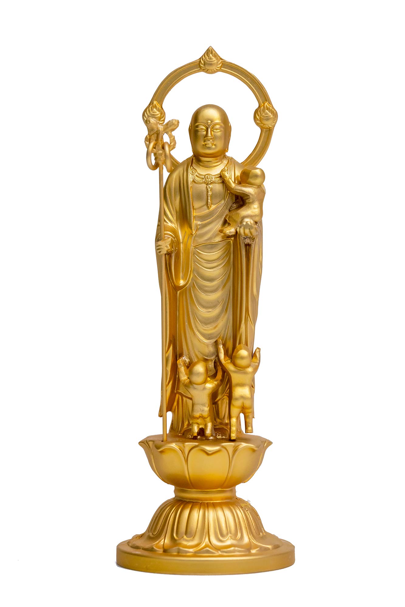 

Статуя Будды Коясу Дзидзо Бодхисаттва Буддист Хидеун Макита Оригинальная модель для безопасного божества-хранителя для воспитания Мидзуко но Такаока медная посуда 10,5 см