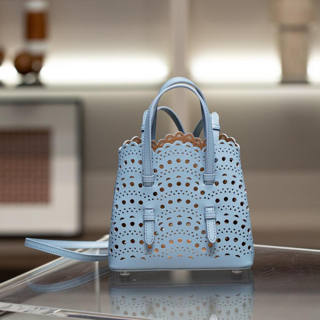 2024 French Casual Genuine Cowhide Hollow Shoulder Crossbody Handbag