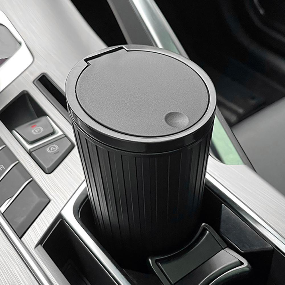 Car Trash Can Cup Holder Leakproof Versatile Trash Can Waterproof Vehicle Garbage Bin Press Type Large Capacity Automobile Parts