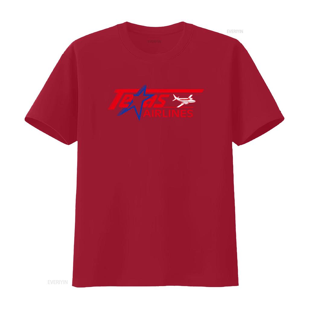 Texas Airlines Retro Vintage T Shirt for USA International Airport Design vintage Washed designer clothes homme Soft Stretched