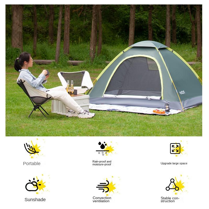 Utendørstelt 2-3-4 personer enkelt dobbelt tykt regntett håndtilpasset utendørs camping Ultra-lett myggsikker