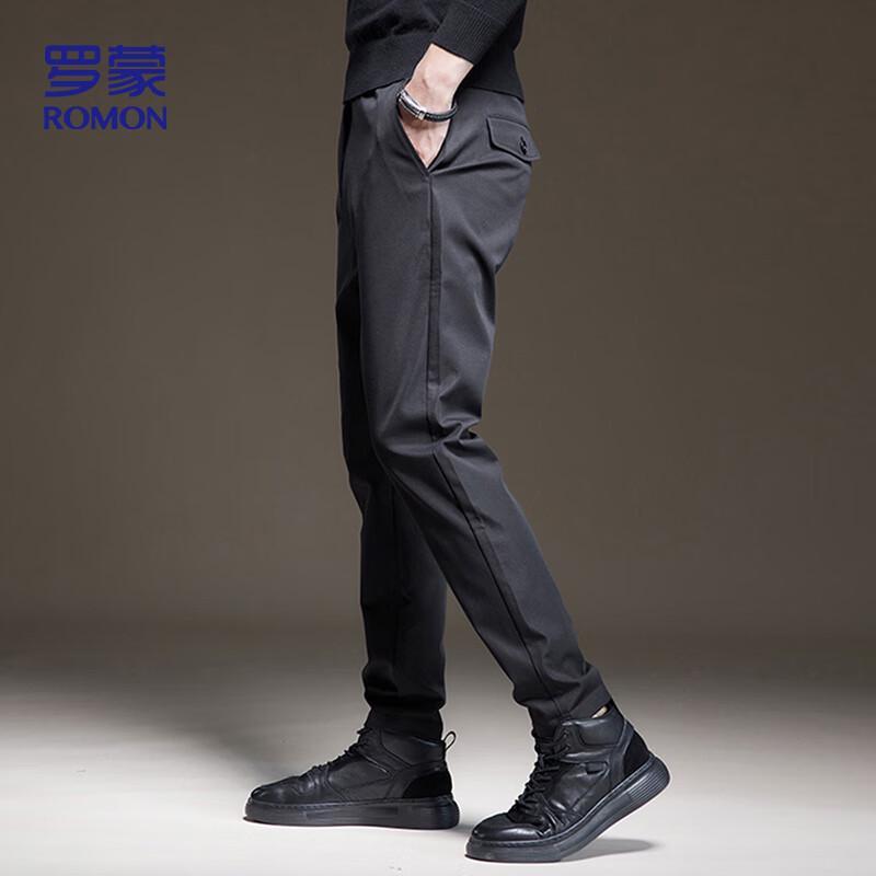 ROMON Men's Stretchy Straight Leg Casual Pants