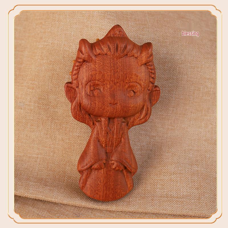 

Nezha Reborn Ао Бин Гребень для массажа из красного сандалового дерева