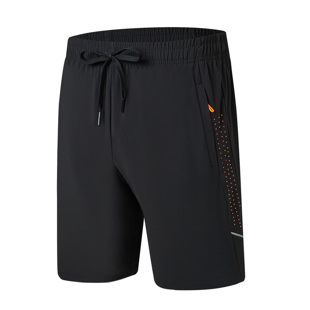 Summer Ice Silk Five Inch Shorts for Men's Sports, Fitness, Running, Oversized Elastic Ice Silk Loose Casual Shorts