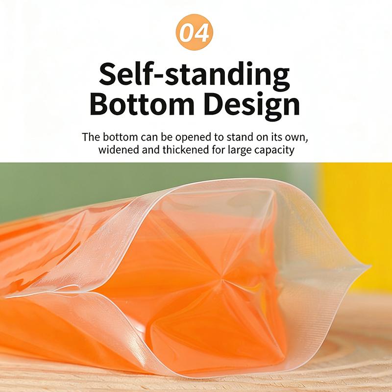 100Pcs Stand Up Liquid Spout Pouch Bag / Clear Plastic Beverage Container Juice Storage Spout Bags