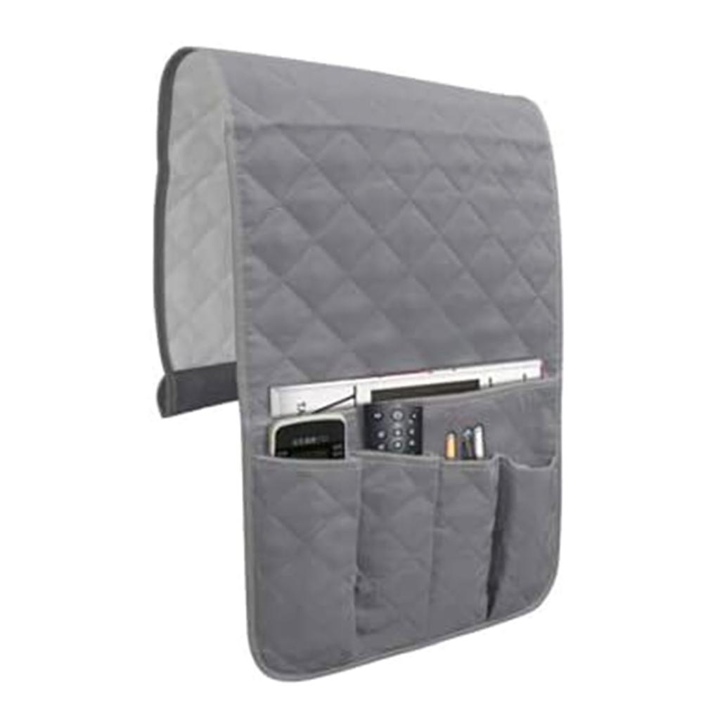 Versatile Felt Storage Caddy Anti Slip Felt Couch Caddy With Multiple Pockets For Phone Tablet And Accessories