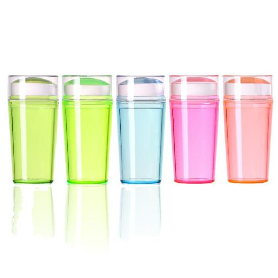 1 Set Nail Art Stamp Easy Printing Detachable High Durability DIY Fluorescent French Tip Nail Silicone Stamper Tool Nail Salon Supply